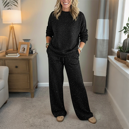 ✨Glitter-tweedelig setje voor dames: trui & broek