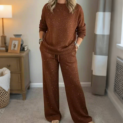 ✨Glitter-tweedelig setje voor dames: trui & broek