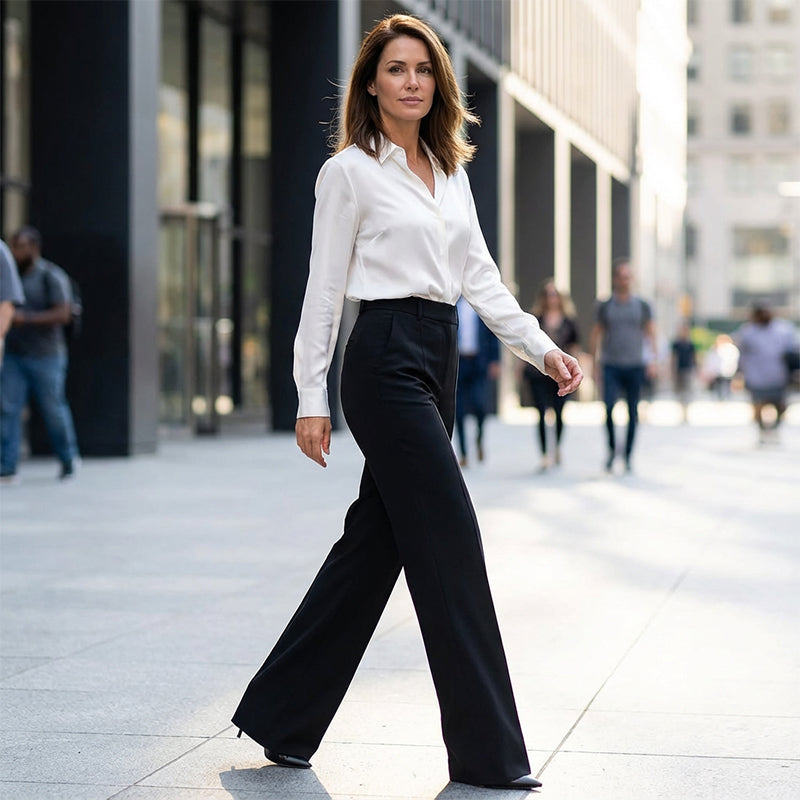 Damespakbroek met hoge taille