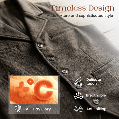 Slim Fit-vest voor heren, casual zakelijk