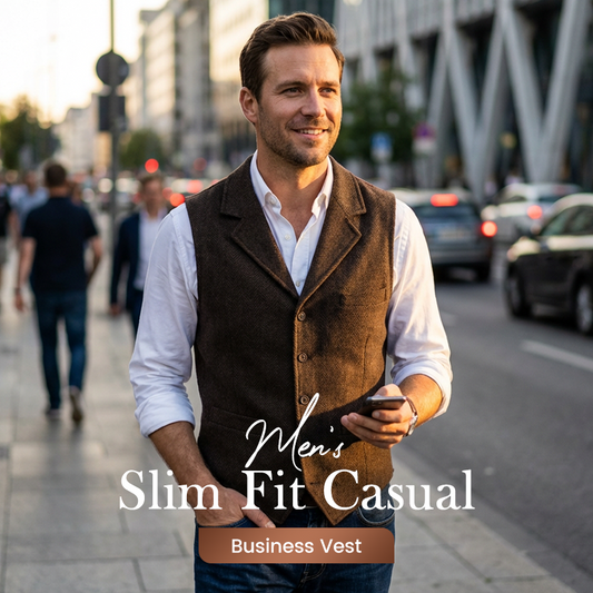Slim Fit-vest voor heren, casual zakelijk