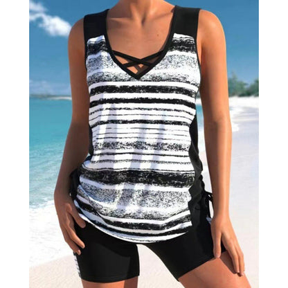 Nieuwe bikiniset voor dames (model 2026) in tanktopstijl met buikafslankend effect (incl. ingebouwde vullingen) — (incl. short) 🔥