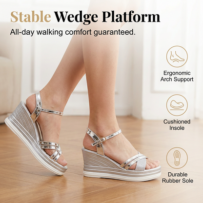 👡🌬️ Sandalen met sleehak, enkelbandje en open teen voor dames – Laten je benen langer lijken en zitten comfortabel – Betaling bij levering ✨✅