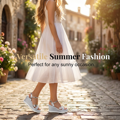 👡🌬️ Sandalen met sleehak, enkelbandje en open teen voor dames – Laten je benen langer lijken en zitten comfortabel – Betaling bij levering ✨✅