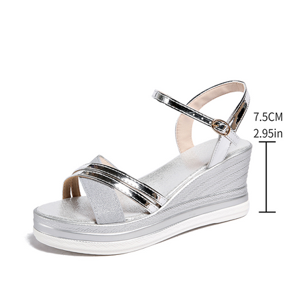 👡🌬️ Sandalen met sleehak, enkelbandje en open teen voor dames – Laten je benen langer lijken en zitten comfortabel – Betaling bij levering ✨✅