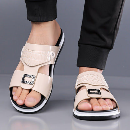 💨 Ademende slip-on sandalen voor heren – van zacht kunstleer, gemakkelijk te combineren voor warme dagen☀️