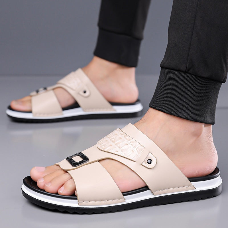 💨 Ademende slip-on sandalen voor heren – van zacht kunstleer, gemakkelijk te combineren voor warme dagen☀️