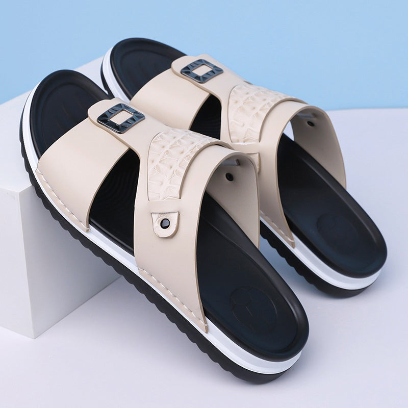 💨 Ademende slip-on sandalen voor heren – van zacht kunstleer, gemakkelijk te combineren voor warme dagen☀️