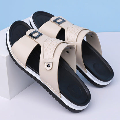 💨 Ademende slip-on sandalen voor heren – van zacht kunstleer, gemakkelijk te combineren voor warme dagen☀️