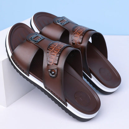 💨 Ademende slip-on sandalen voor heren – van zacht kunstleer, gemakkelijk te combineren voor warme dagen☀️