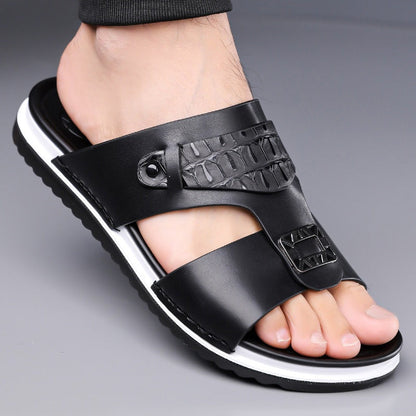 💨 Ademende slip-on sandalen voor heren – van zacht kunstleer, gemakkelijk te combineren voor warme dagen☀️