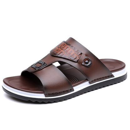 💨 Ademende slip-on sandalen voor heren – van zacht kunstleer, gemakkelijk te combineren voor warme dagen☀️