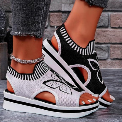 👡 Casual peep-toe plateausandalen voor dames – comfortabele plateauzool, luchtig ontwerp & perfect voor het strand, op vakantie en voor dagelijks gebruik