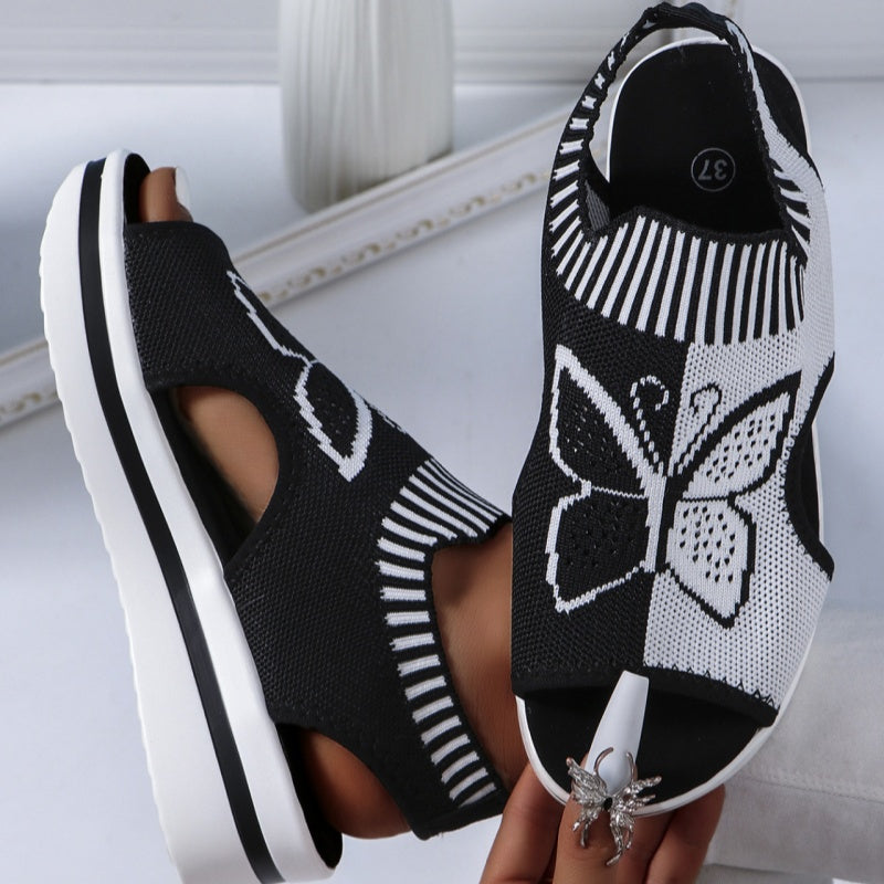 👡 Casual peep-toe plateausandalen voor dames – comfortabele plateauzool, luchtig ontwerp & perfect voor het strand, op vakantie en voor dagelijks gebruik
