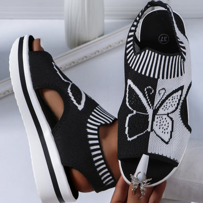 👡 Casual peep-toe plateausandalen voor dames – comfortabele plateauzool, luchtig ontwerp & perfect voor het strand, op vakantie en voor dagelijks gebruik