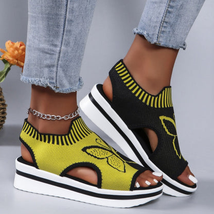 👡 Casual peep-toe plateausandalen voor dames – comfortabele plateauzool, luchtig ontwerp & perfect voor het strand, op vakantie en voor dagelijks gebruik