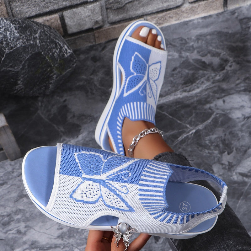 👡 Casual peep-toe plateausandalen voor dames – comfortabele plateauzool, luchtig ontwerp & perfect voor het strand, op vakantie en voor dagelijks gebruik