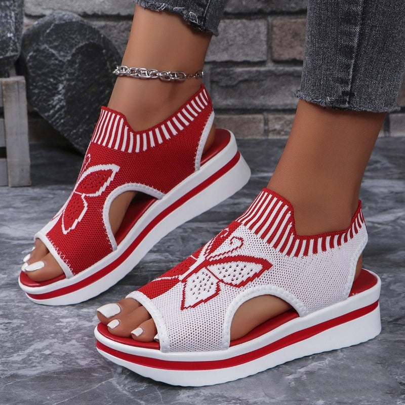 👡 Casual peep-toe plateausandalen voor dames – comfortabele plateauzool, luchtig ontwerp & perfect voor het strand, op vakantie en voor dagelijks gebruik