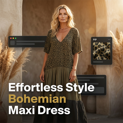 🌸 Elegante, lange bohemienjurk voor dames