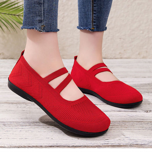 Dames slip-on schoenen van ademend Flyknit-materiaal