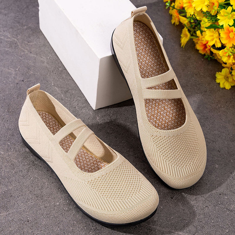 Dames slip-on schoenen van ademend Flyknit-materiaal