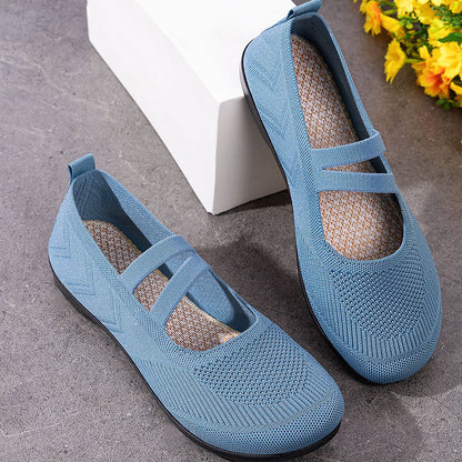 Dames slip-on schoenen van ademend Flyknit-materiaal