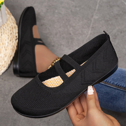 Dames slip-on schoenen van ademend Flyknit-materiaal
