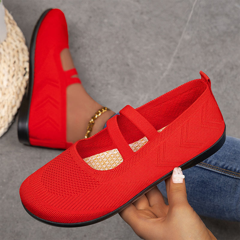 Dames slip-on schoenen van ademend Flyknit-materiaal