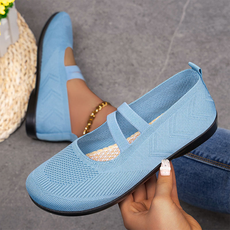 Dames slip-on schoenen van ademend Flyknit-materiaal