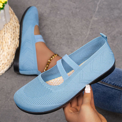 Dames slip-on schoenen van ademend Flyknit-materiaal