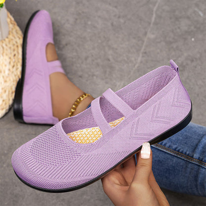 Dames slip-on schoenen van ademend Flyknit-materiaal