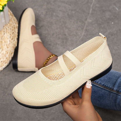 Dames slip-on schoenen van ademend Flyknit-materiaal