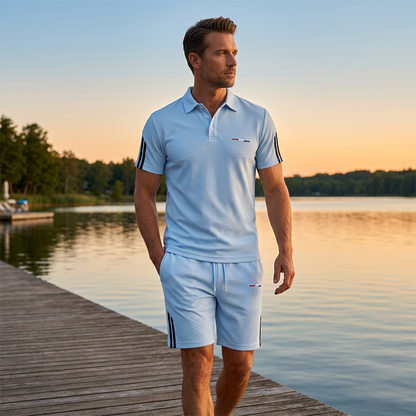 Casual set met korte broek en T-shirt met korte mouwen voor heren