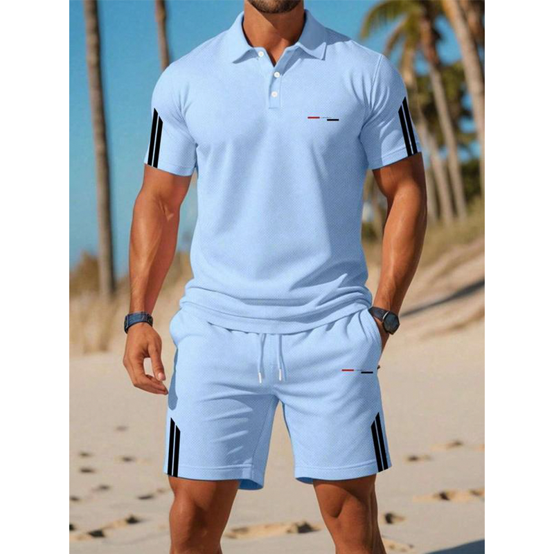 Casual set met korte broek en T-shirt met korte mouwen voor heren