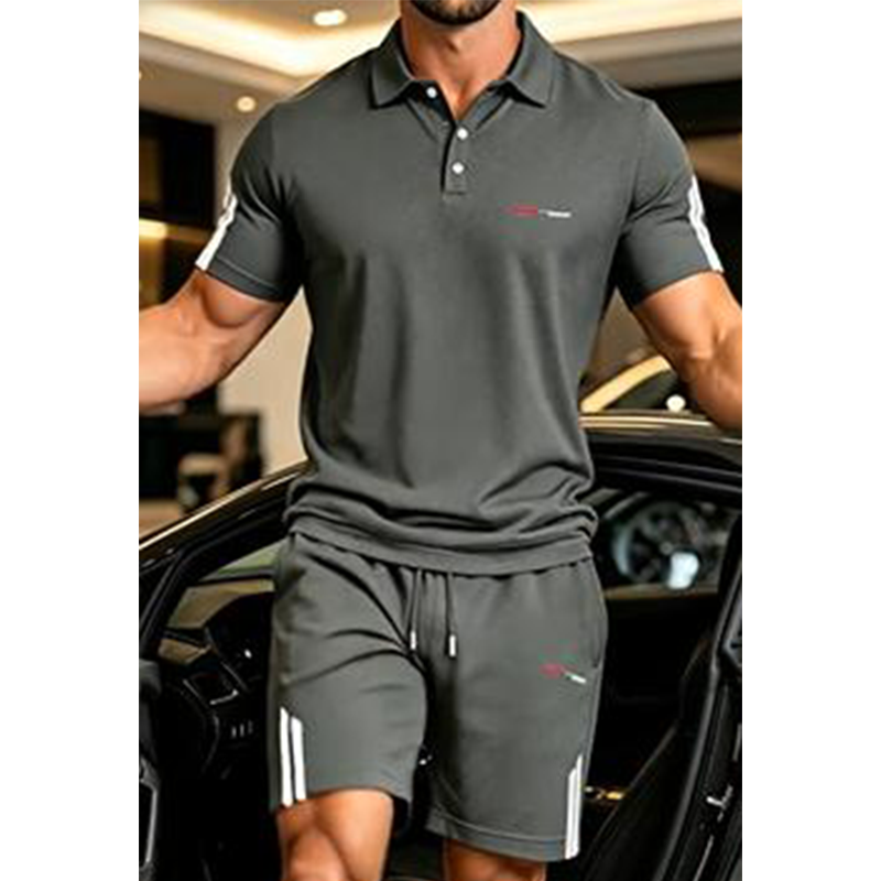 Casual set met korte broek en T-shirt met korte mouwen voor heren