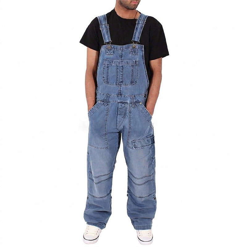 👖 Klassieke spijkerbroek voor heren met verstelbare bandjes