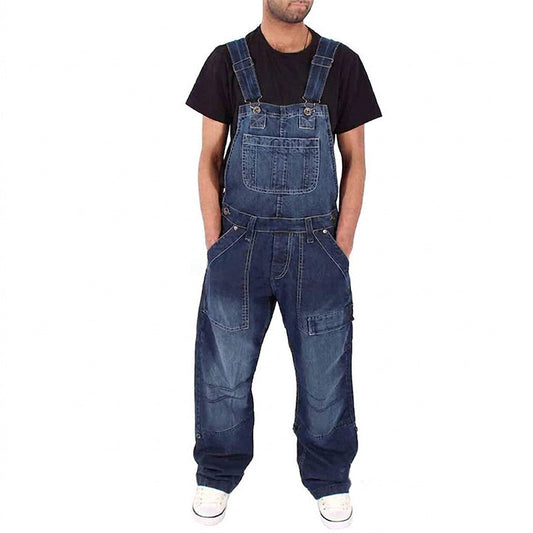 👖 Klassieke spijkerbroek voor heren met verstelbare bandjes