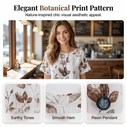 🌸 Casual set met print – Bijpassend topje en broek, luchtige pasvorm – Perfect voor de zomer, op reis of voor een boho-chique look – comfortabel en trendy ✨🌿
