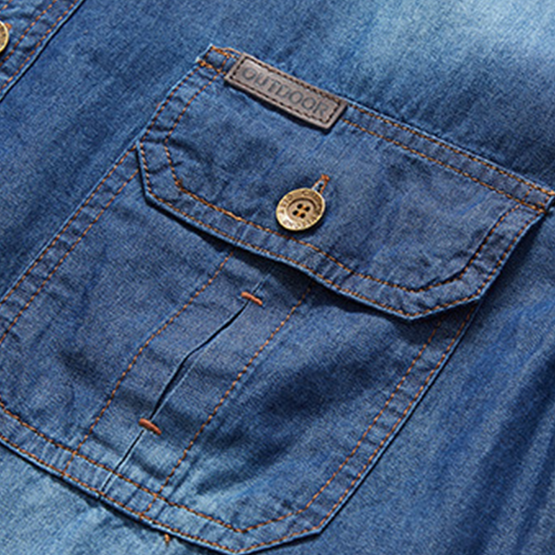 💙 Gewassen spijkerhemd voor heren – ruige charme, zachte stof en veelzijdige stijl – perfect voor casual uitjes en laagjeslooks in het weekend 🌿