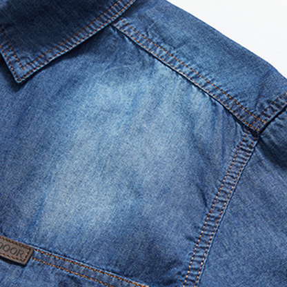 💙 Gewassen spijkerhemd voor heren – ruige charme, zachte stof en veelzijdige stijl – perfect voor casual uitjes en laagjeslooks in het weekend 🌿