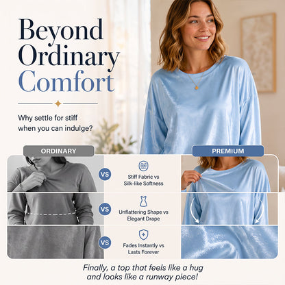 👚 Shirt met lange mouwen en ronde hals – zacht en veelzijdig voor comfort in het dagelijks leven