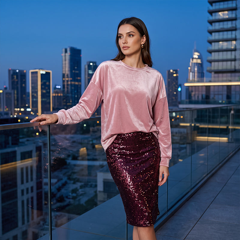 👚 Shirt met lange mouwen en ronde hals – zacht en veelzijdig voor comfort in het dagelijks leven