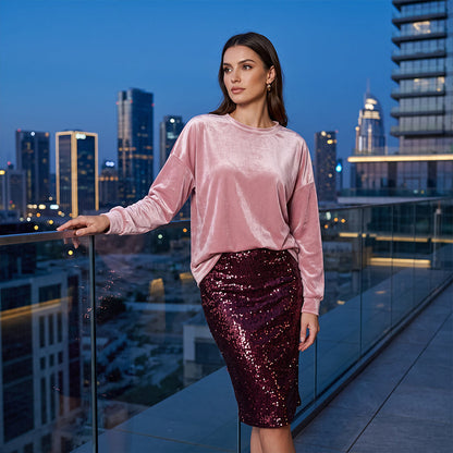 👚 Shirt met lange mouwen en ronde hals – zacht en veelzijdig voor comfort in het dagelijks leven