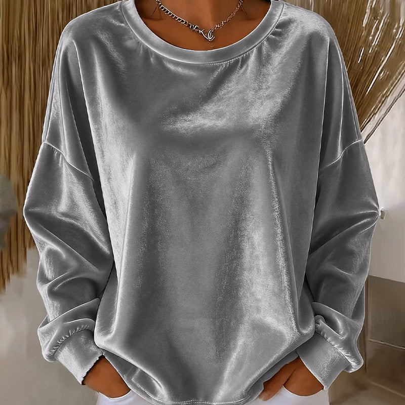 👚 Shirt met lange mouwen en ronde hals – zacht en veelzijdig voor comfort in het dagelijks leven