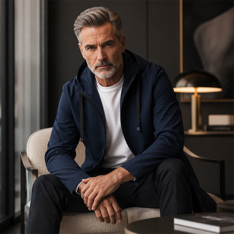 🧥 Middellange jas met capuchon – winddicht comfort voor woon-werkverkeer en in het weekend