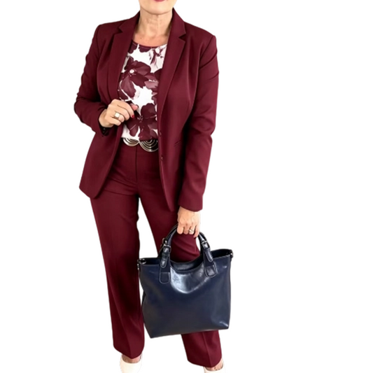 3-delige kostuumset voor dames: colbert, top en broek