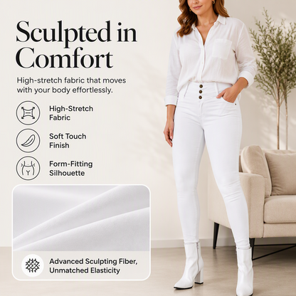 👖 Skinny jeans met hoge taille en stretch – flatteert je figuur en zit de hele dag comfortabel