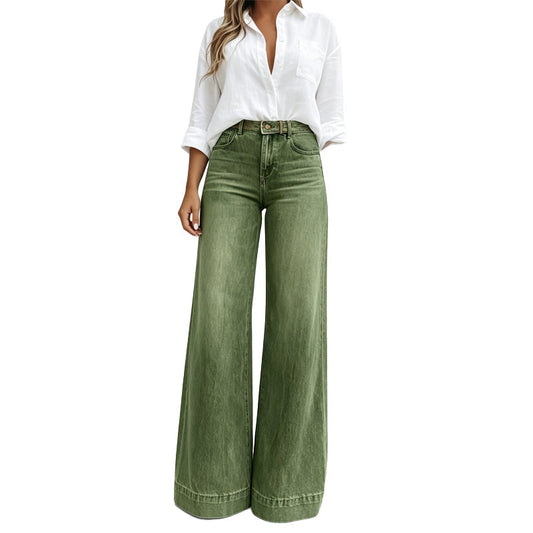 Adèle | Wijde jeans met hoge taille en verlengend effect