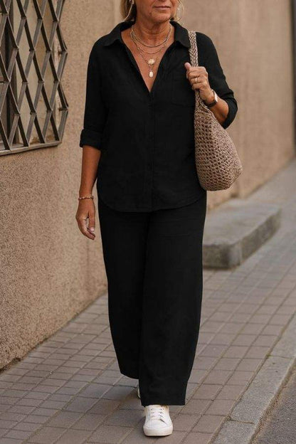 Isadora | Linnen Shirt & Broek Set