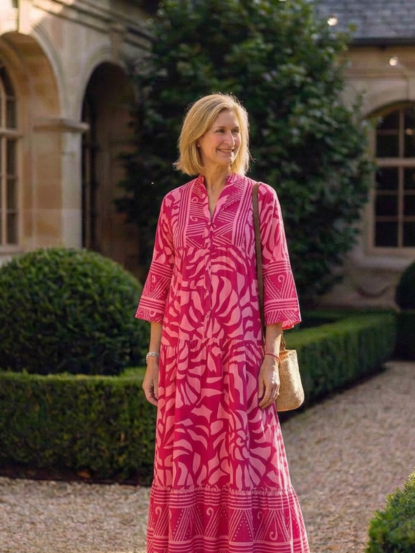 Marielle | Midi Jurk met Knopen